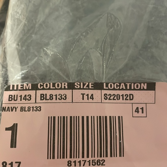 NWT J. Crew Tall Kate straight-leg pant in faux leather navy! - Picture 5 of 5